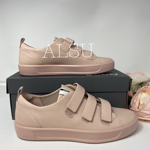 🌸 SALE 🌸 ECCO Soft 8 Ladies Strap Sneakers Rose Dust AUTHEN Size 440513 01118 - Picture 2 of 8